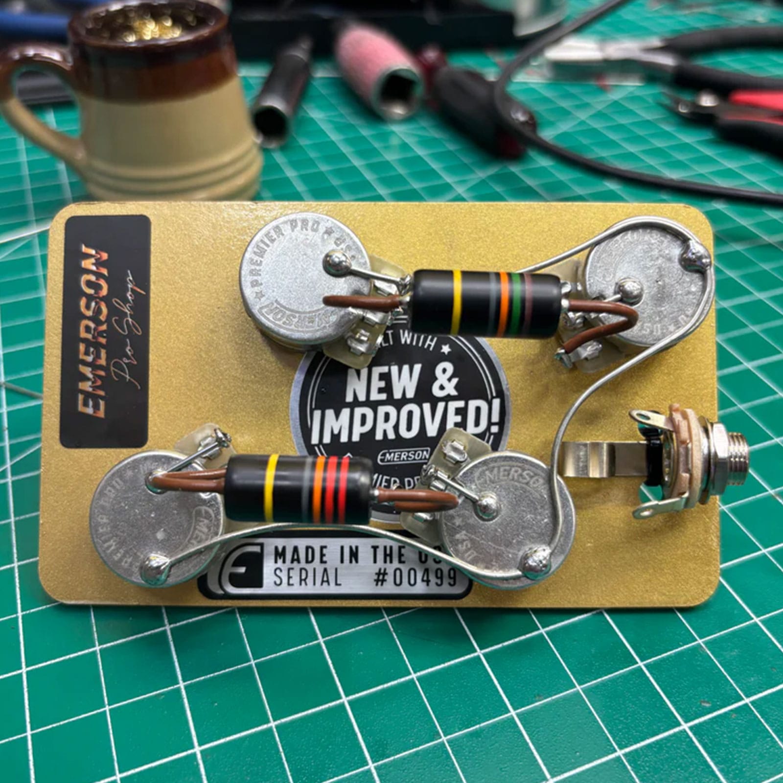 Emerson Custom Gitarrtillbehör Emerson Custom Pro Shop Les Paul Prewired Kit For CS Models (R6,R7,R8,R9,R10) tgt11
