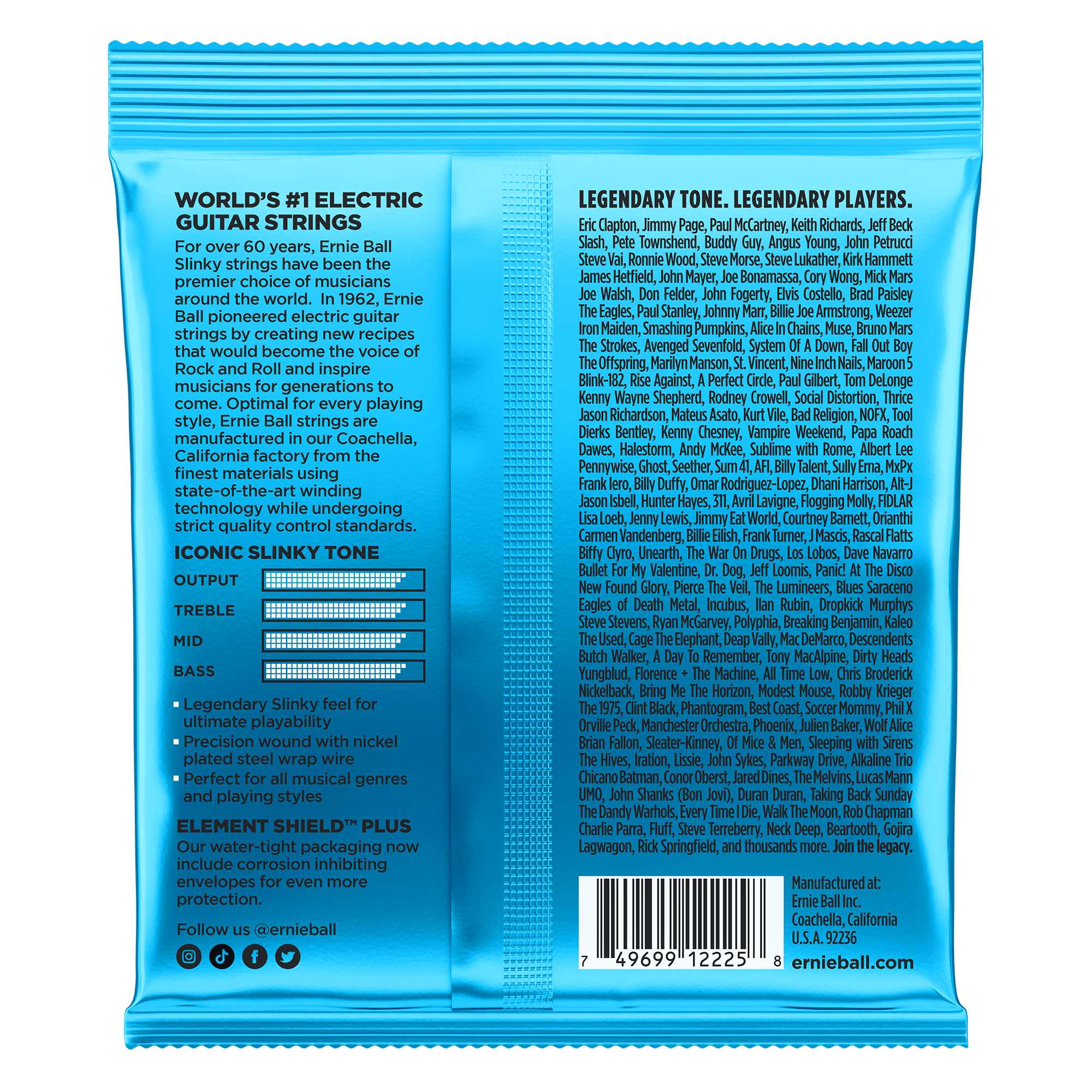 Ernie Ball Strängar Ernie Ball 2225 Extra Slinky Nickel 08-38 tgt11