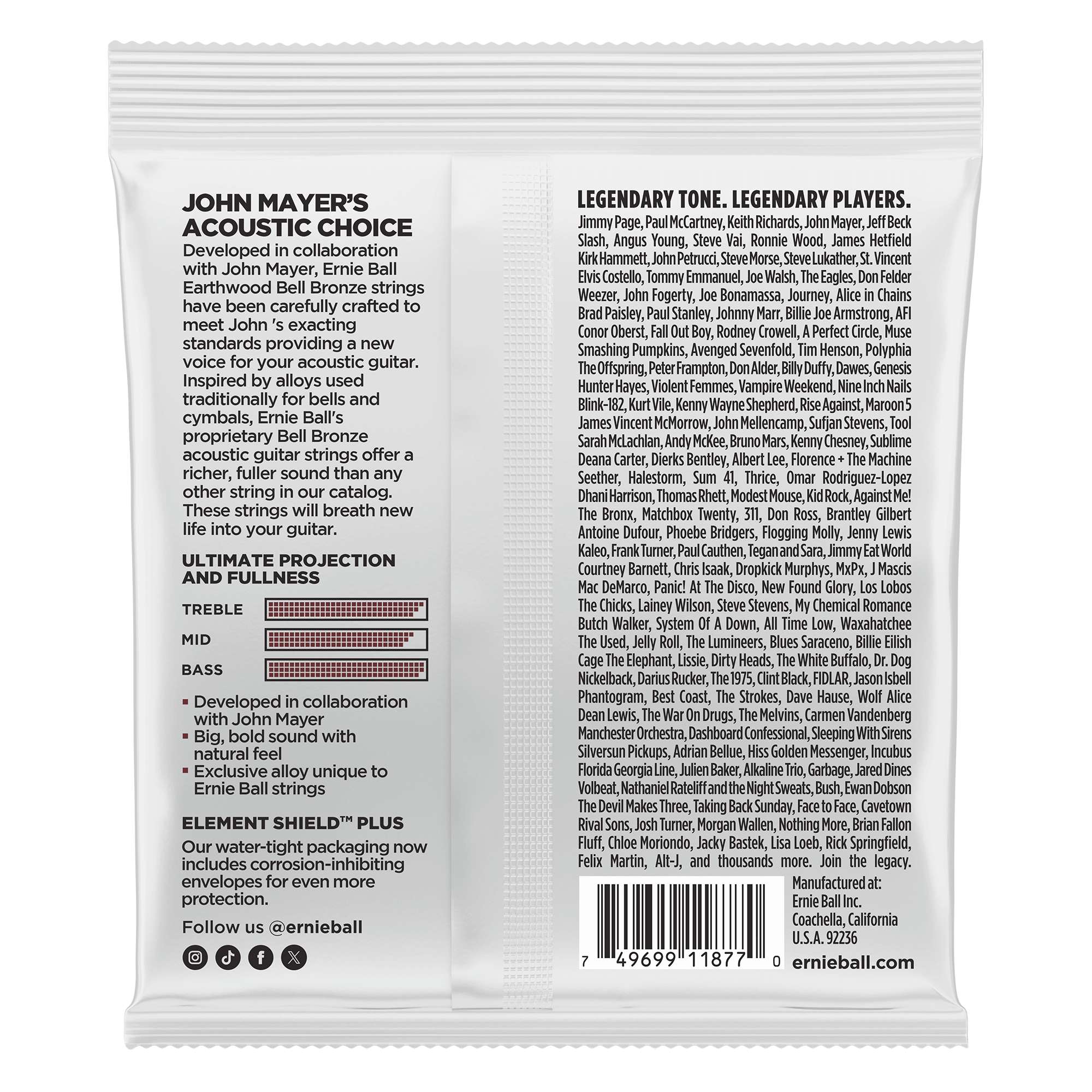 Ernie Ball Strängar Ernie Ball 2346 Bell Bronze Medium-Light 11-52 tgt11