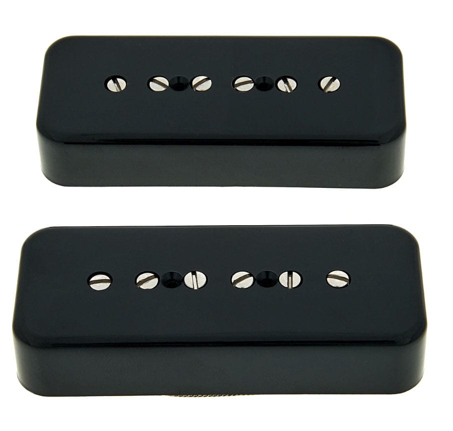 Fralin pickups Pickups Fralin P90 Hum-Cancelling Soapbar Set Black tgt11
