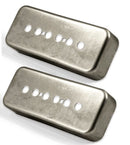 Fralin pickups Pickups Fralin P90 Hum-Cancelling Soapbar Set Raw Nickel tgt11