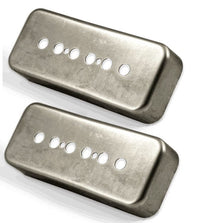 Fralin pickups Pickups Fralin P90 Hum-Cancelling Soapbar Set Raw Nickel tgt11