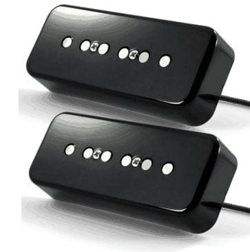 Fralin pickups Pickups Fralin P90 with Alnico Rods Hum-Cancelling Set Black tgt11