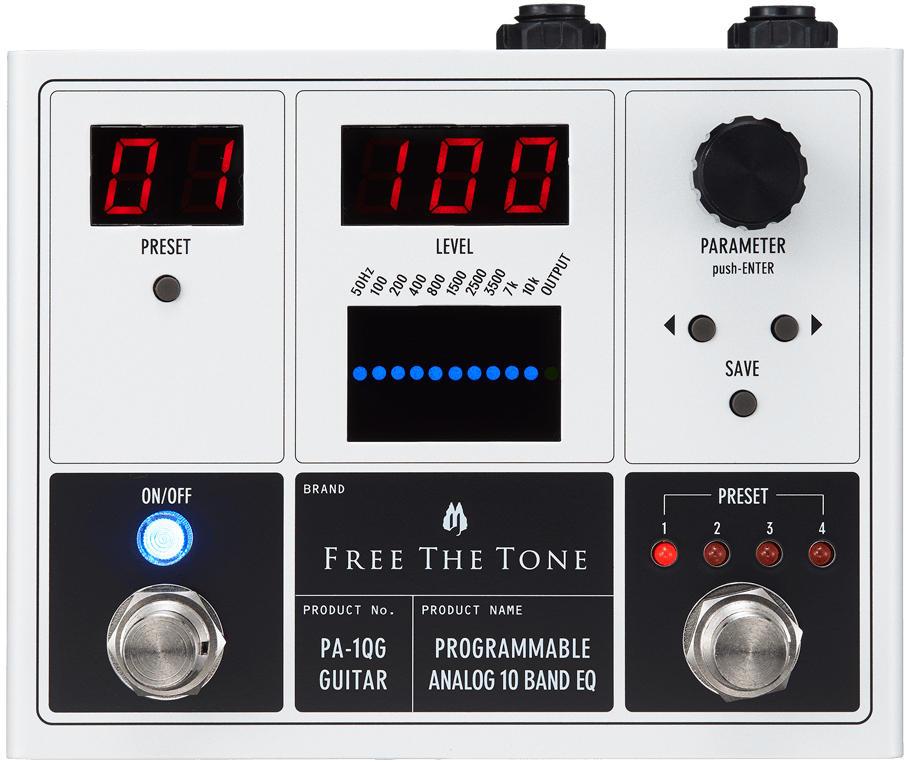 Free the Tone Pedaler Free the Tone PA-1QG Programmable Analog EQ Guitar tgt11