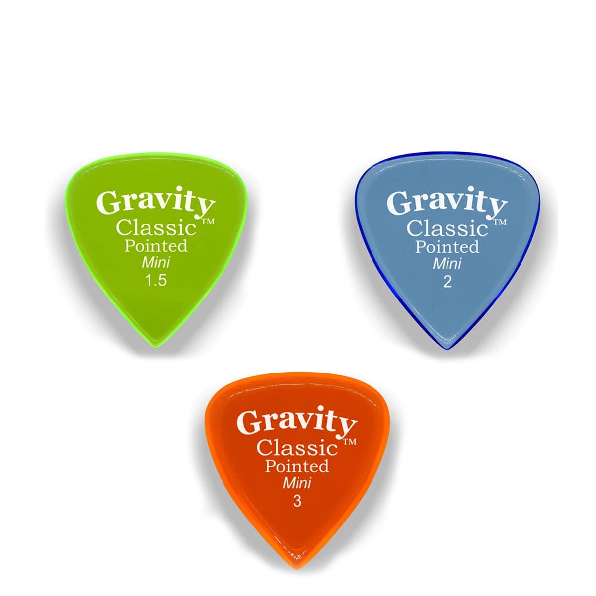 Gravity Picks Stränginstrument Gravity Picks Classic Pointed Mini Jazz 1.5 mm Polished tgt11