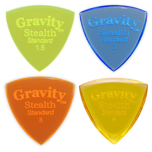 Gravity Picks Stränginstrument Gravity Picks Stealth Standard 3.0 mm Polished w Multi-Grip Hole tgt11