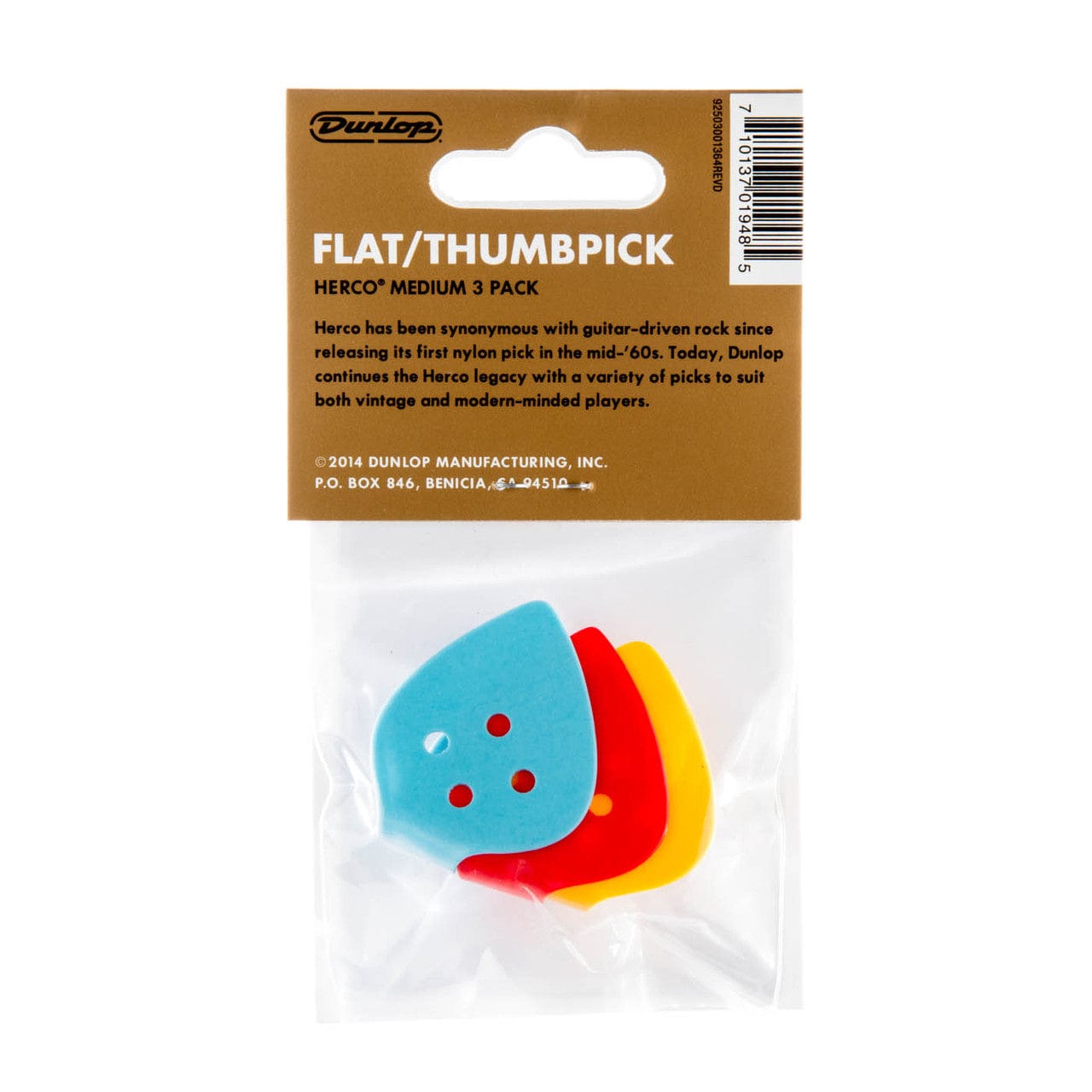 Herco Herco Flat/Thumbpick 3-Pack Medium HE112P tgt11