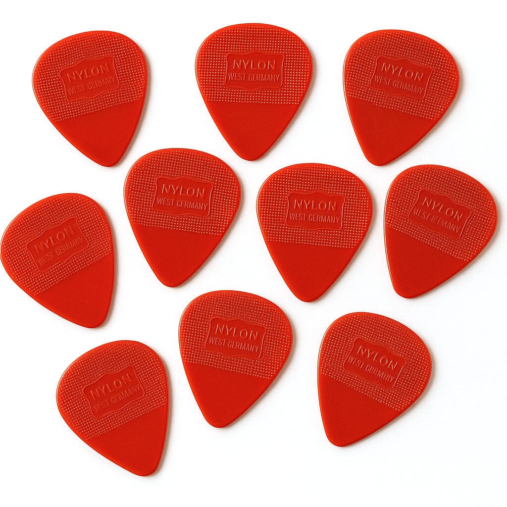 Herdim Stränginstrument Herdim Nylon Guitar Pick U2s The Edge Favorite Red 10-pack tgt11