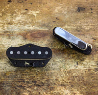 Monty*s Retro Wind Telecaster Pickup Set / Raw Nickel