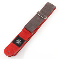 Jaykco Guitar Straps JayKco Straps Brown Denim on Red Suede tgt11