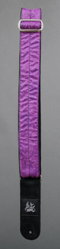 Jaykco Guitar Straps Stränginstrument JayKco Purple Paisley on Black Suede tgt11