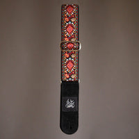 Jaykco Guitar Straps Stränginstrument JayKco Red & Brown Flower Woven tgt11