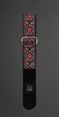 Jaykco Guitar Straps Stränginstrument JayKco Straps Red & Blue Flower Woven tgt11