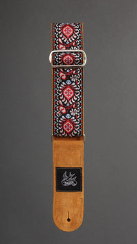 Jaykco Guitar Straps Stränginstrument JayKco Toasty Red Flower Woven tgt11