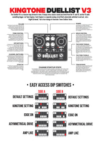 King Tone Pedaler King Tone The Duellist V3 Dual Overdrive Black tgt11