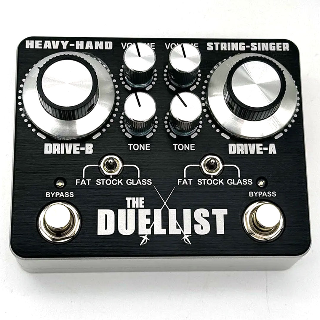 King Tone The Duellist Dual Overdrive Silver with Black Panel
