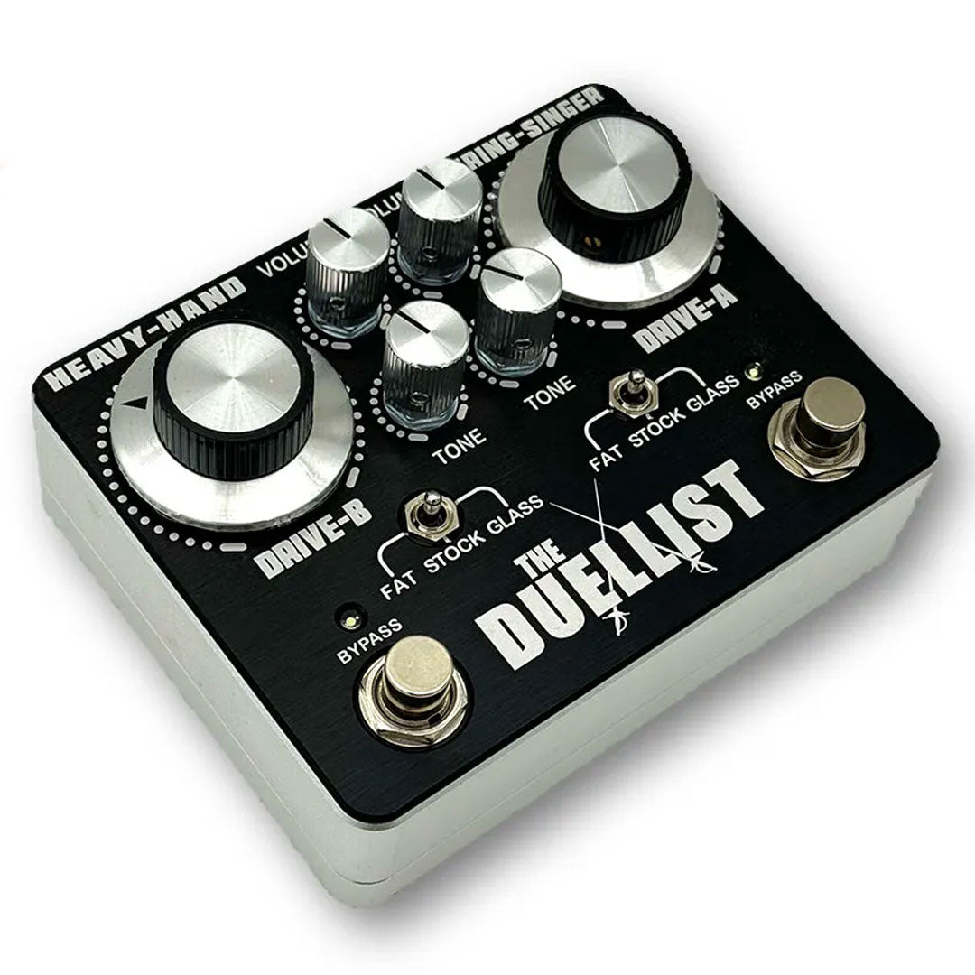 King Tone The Duellist Dual Overdrive Silver with Black Panel