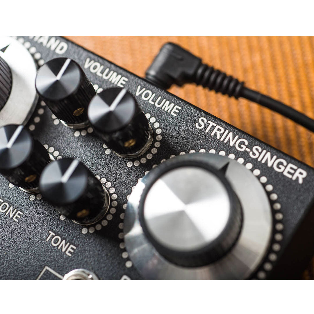 King Tone The Duellist Dual Overdrive Silver with Black Panel