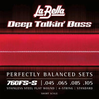 La Bella Strings Strängar La Bella 760FS-S Deep Talkin Bass Flats - Standard, Short Scale tgt11