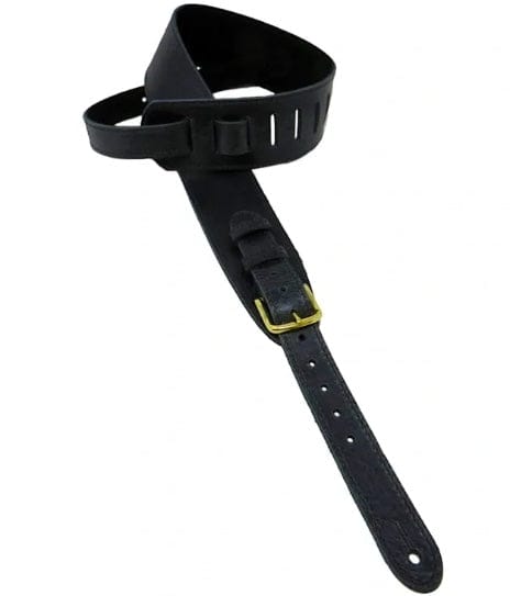 Leathergraft Straps Stränginstrument Leathergraft Roadworn Buckle Guitar Strap Black tgt11