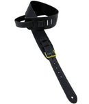 Leathergraft Straps Stränginstrument Leathergraft Roadworn Buckle Guitar Strap Black tgt11