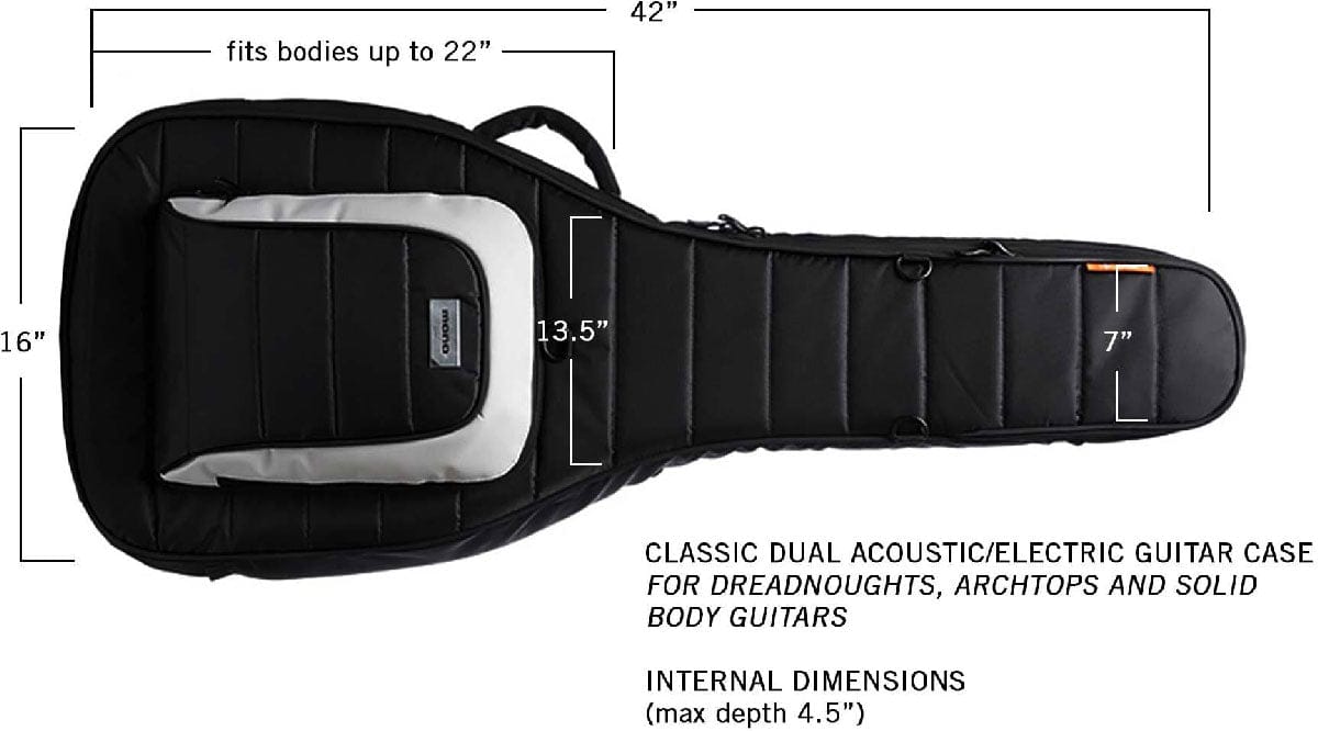 MONO cases Stränginstrument Mono M80 Dual Acoustic/Electric Case Black HMO M80-CLUB-V2-BLK tgt11