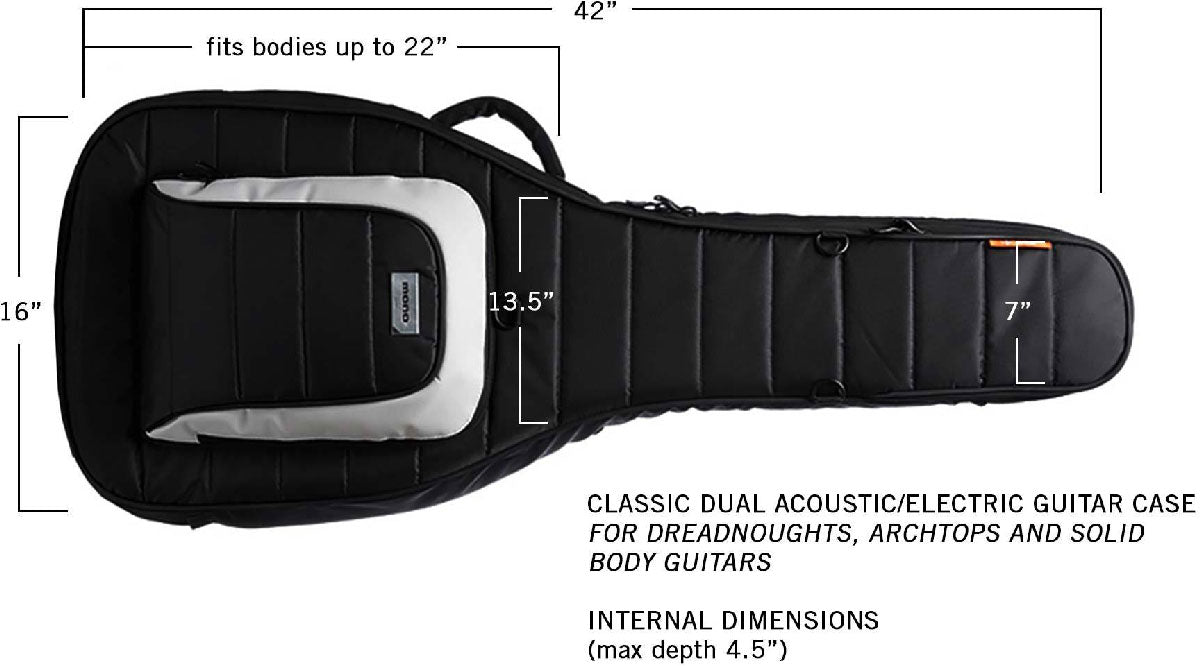 Mono M80 Dual Acoustic/Electric Case Black HMO M80-CLUB-V2-BLK