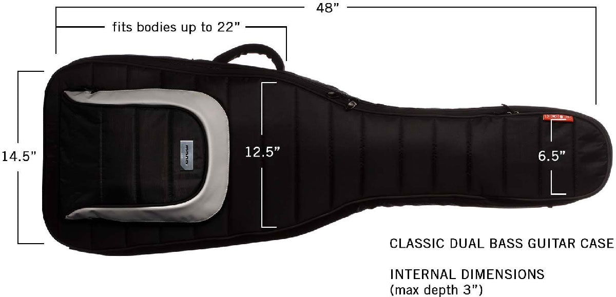 Mono M80 Dual Electric Bass Case Black M80-2B-BLK