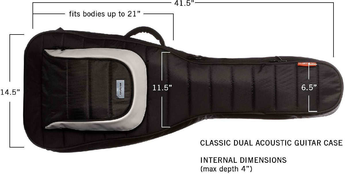 Mono M80 Dual Electric Guitar Case Black M80-2G-BLK