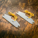 Monty's Pickups Monty*s OverSpun 69 Stratocaster Pickup Set White with Bridge Baseplate tgt11