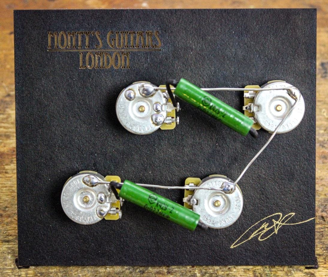 Monty's Stränginstrument Monty*s Les Paul 50´s Wiring Loom Kit With 0.022 Caps tgt11