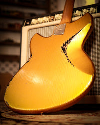 NOVO Guitars Elgitarr Novo Custom Serus J Aztec Gold Over Bull Black tgt11