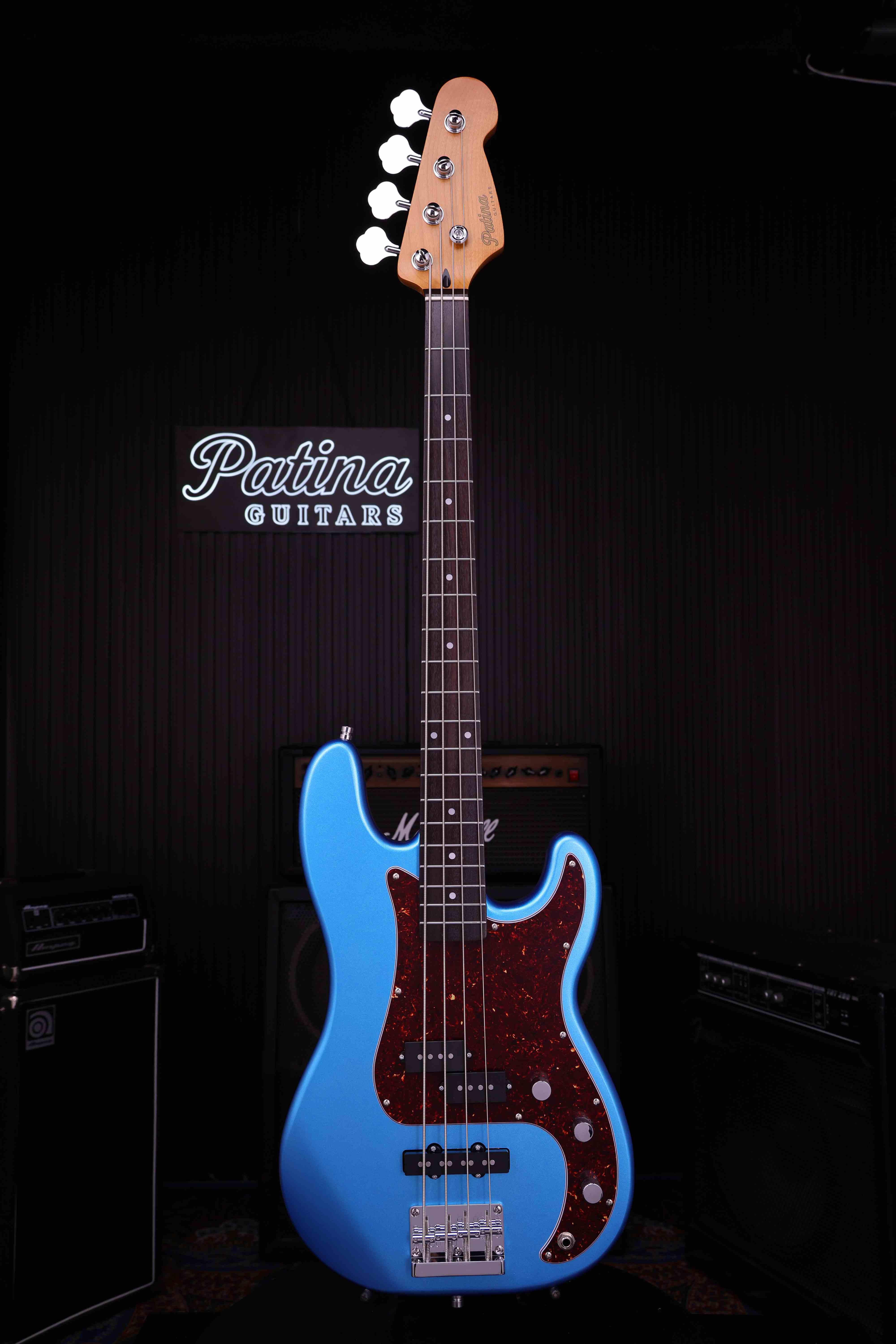 Patina Guitars Bas Patina Guitars PJB-3 Bass Lake P Blue tgt11