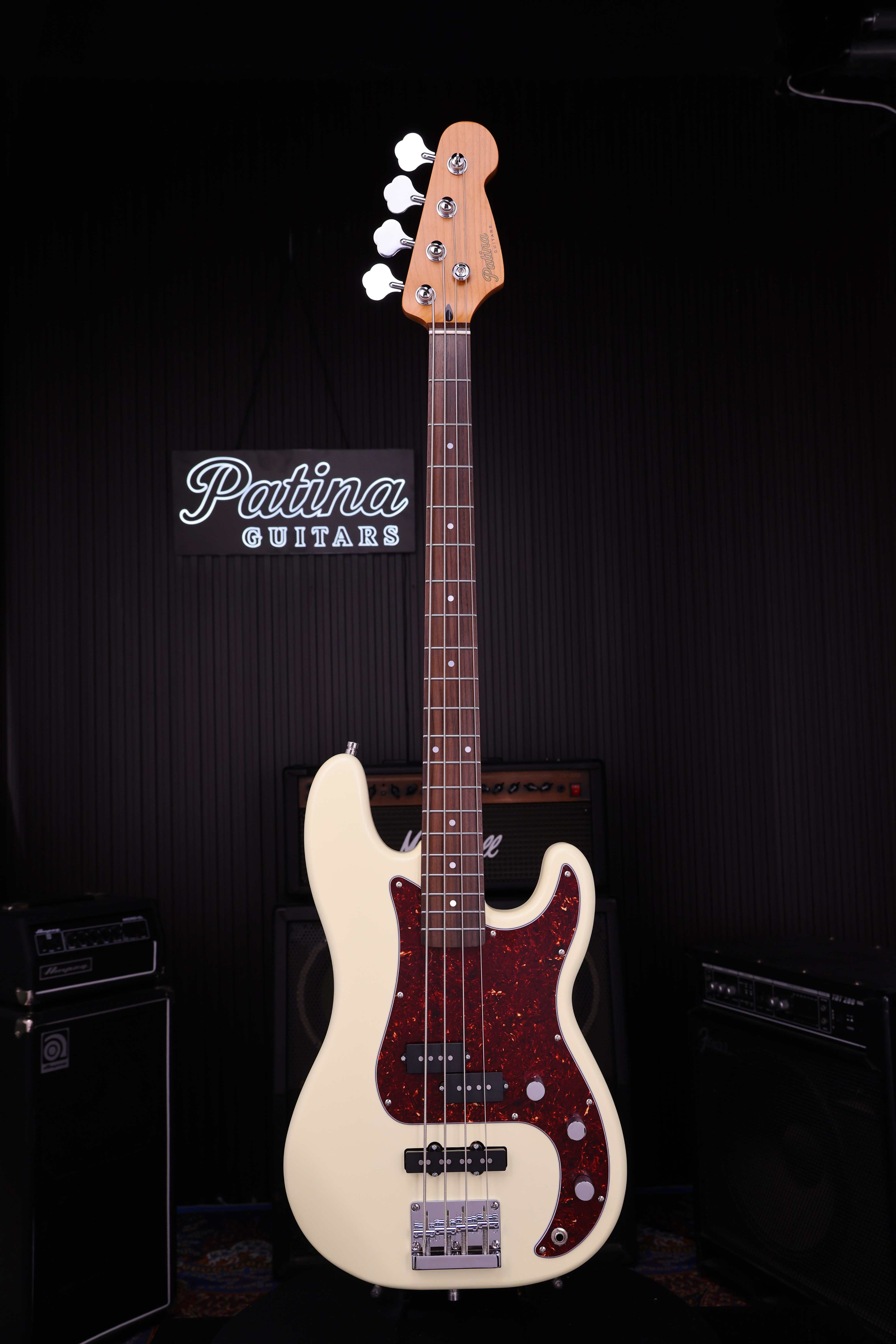Patina Guitars Bas Patina Guitars PJB-3 Bass Olympic White tgt11