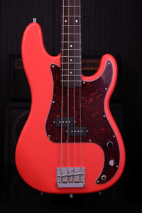 Patina Guitars Bas Patina Guitars PPB-3 Bass Fiesta Red tgt11