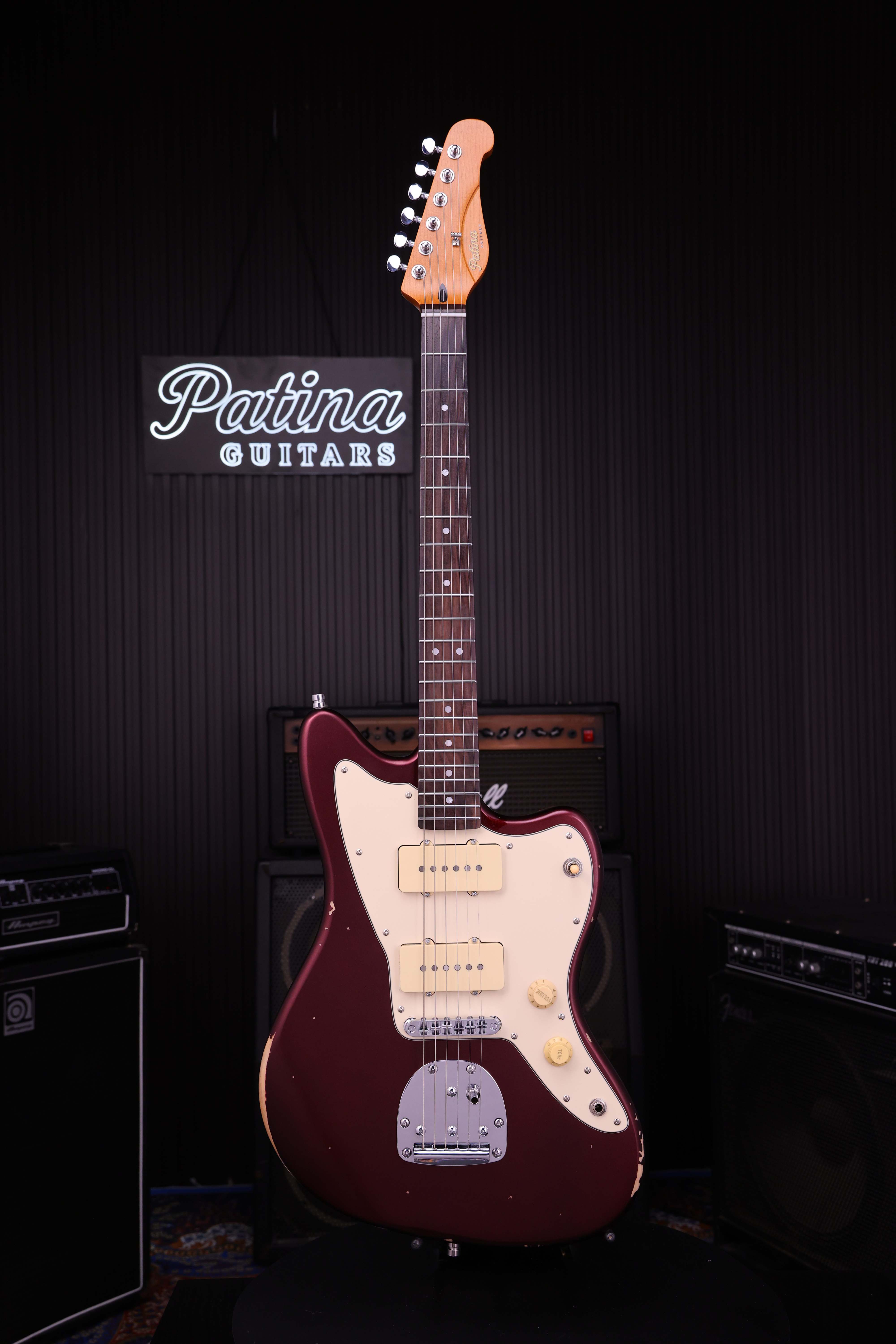 Patina Guitars Elgitarr Patina Guitars PJ-6 Oxblood Relic tgt11