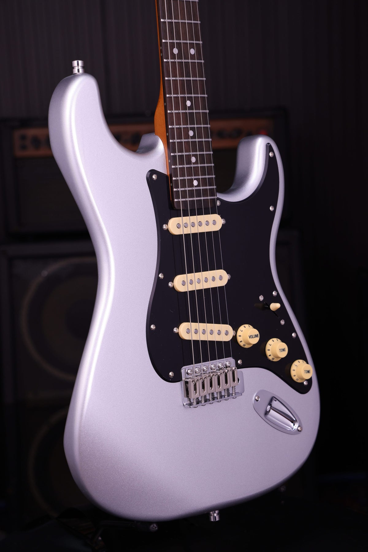 Patina Guitars Elgitarr Patina Guitars PS-3 Silver Metallic tgt11
