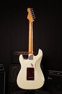 Patina Guitars Elgitarr Patina Guitars PS-6 Olympic White Relic tgt11