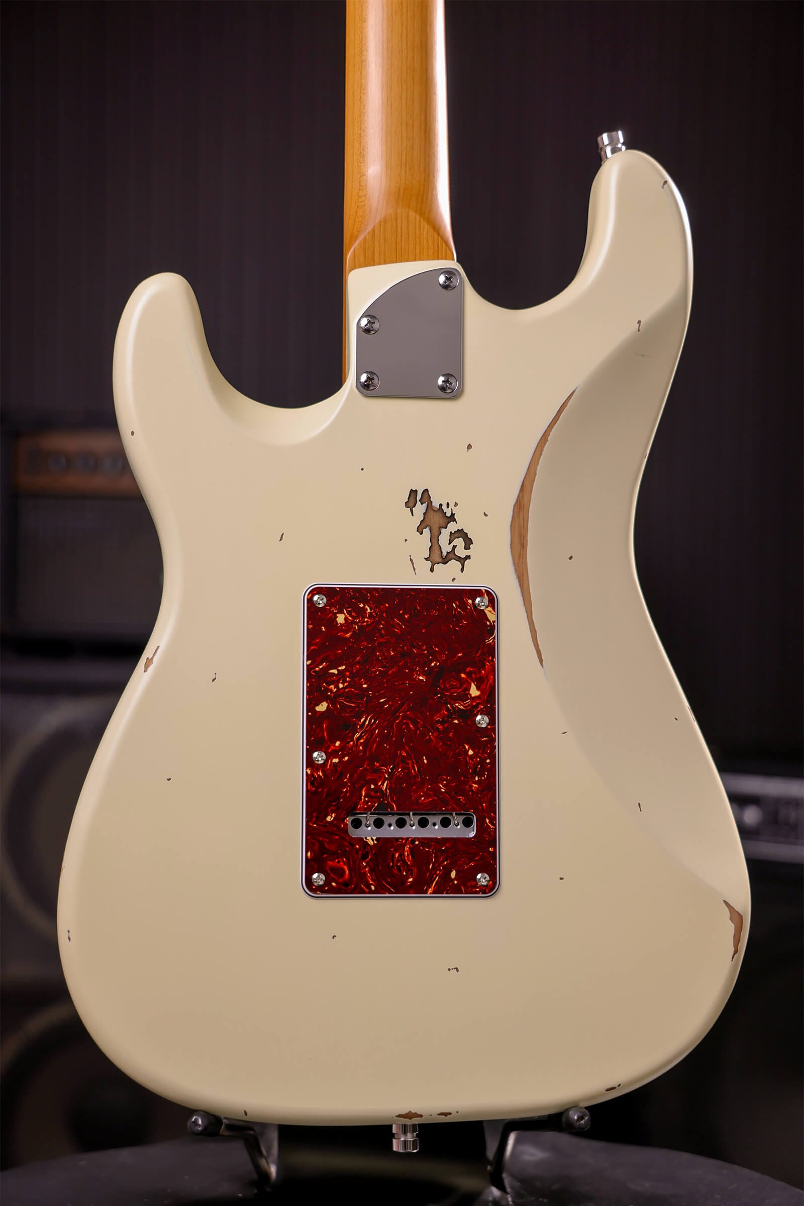 Patina Guitars Elgitarr Patina Guitars PS-6 Olympic White Relic tgt11