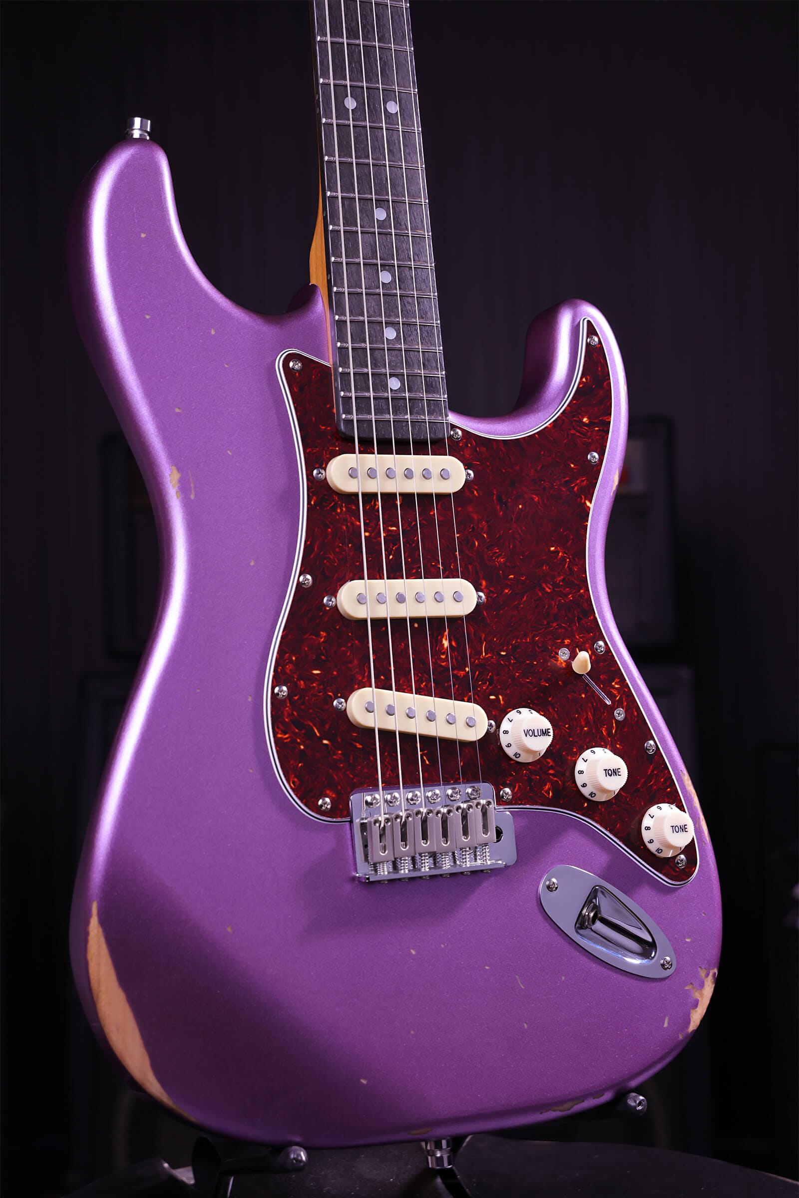 Patina Guitars Elgitarr Patina Guitars PS-6 Purple Relic tgt11