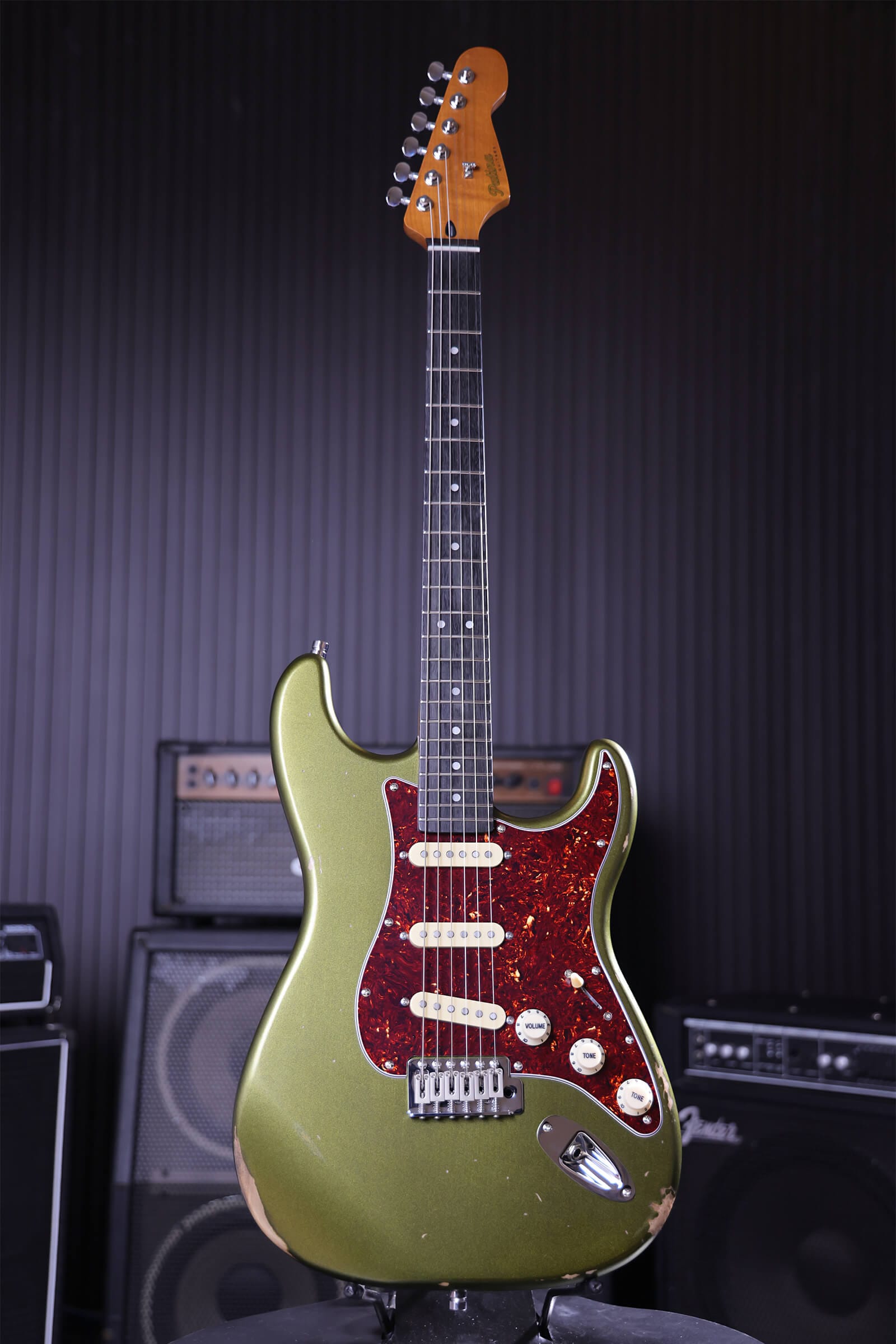 Patina Guitars Elgitarr Patina Guitars PS-6 Sherwood Green Relic tgt11