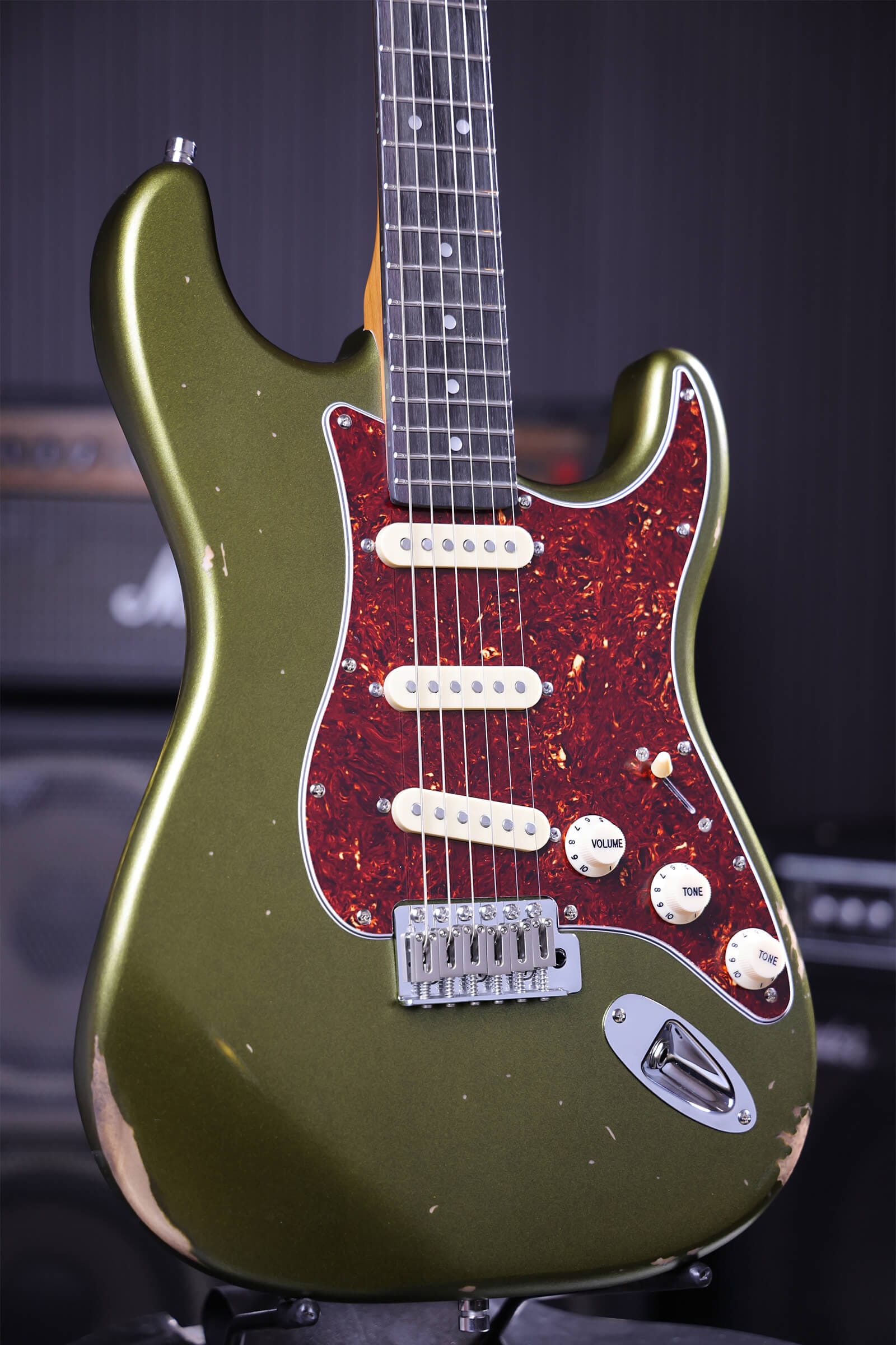 Patina Guitars Elgitarr Patina Guitars PS-6 Sherwood Green Relic tgt11