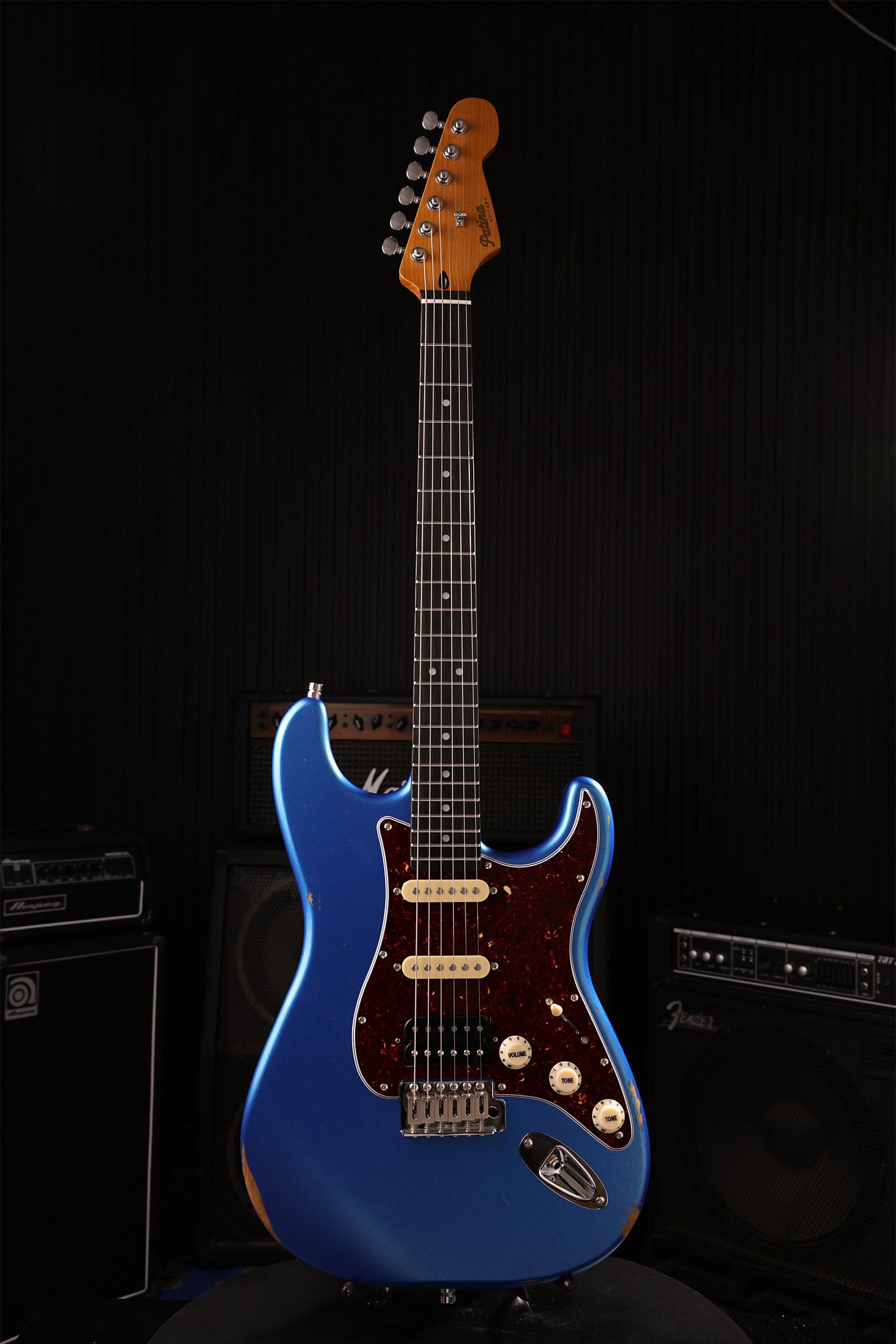 Patina Guitars Elgitarr Patina Guitars PS-7 Lake Placid Blue Relic tgt11