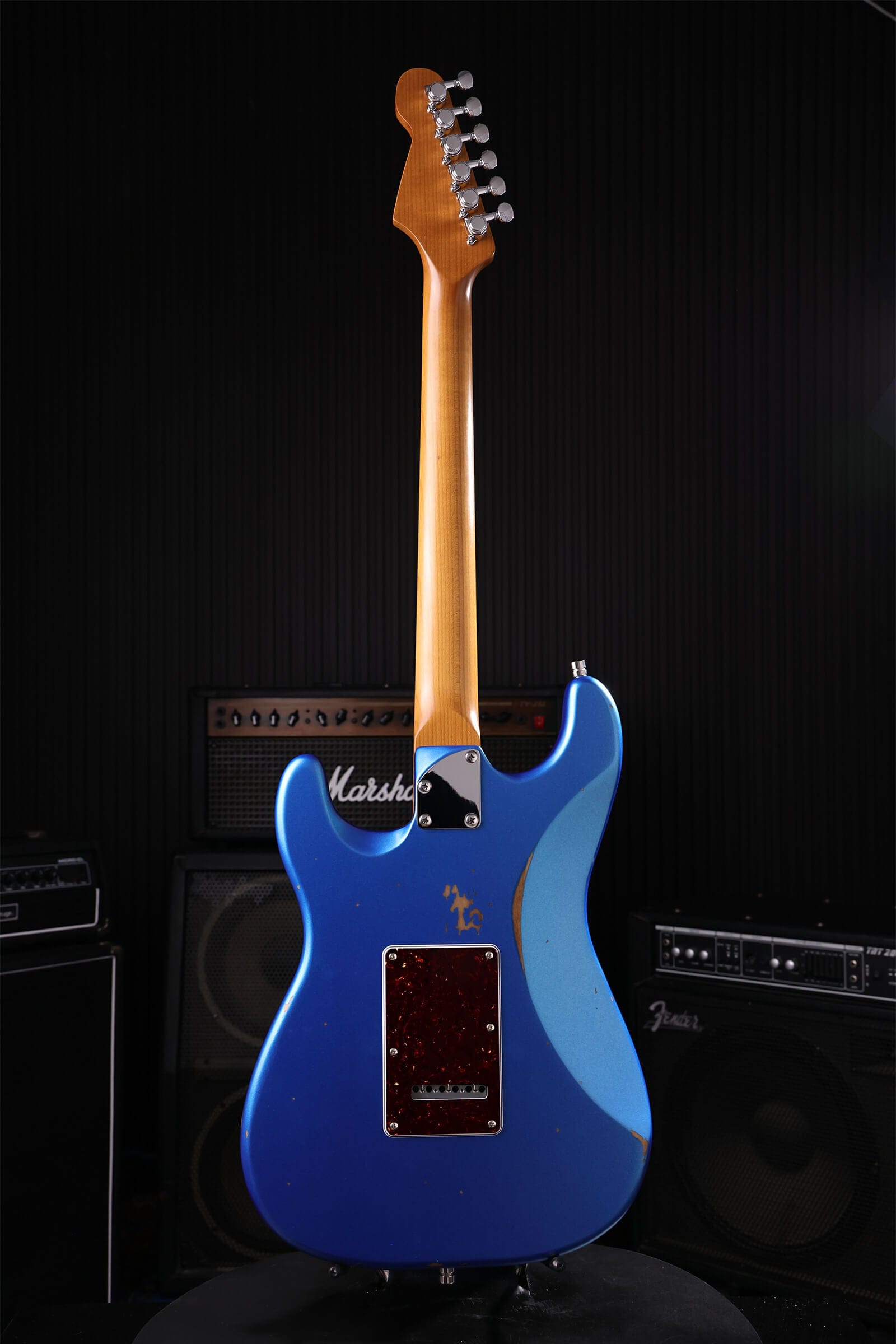 Patina Guitars Elgitarr Patina Guitars PS-7 Lake Placid Blue Relic tgt11