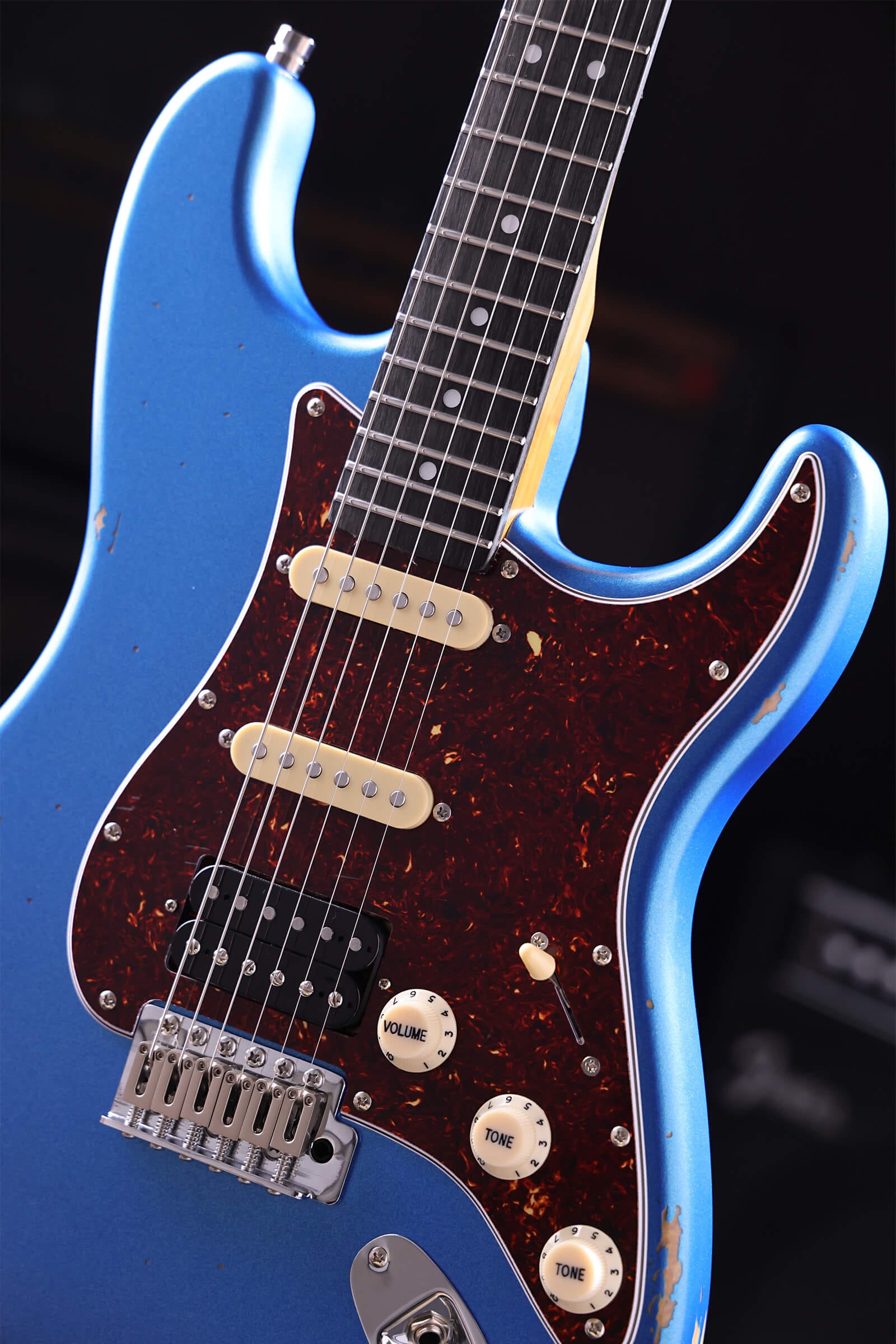 Patina Guitars Elgitarr Patina Guitars PS-7 Lake Placid Blue Relic tgt11