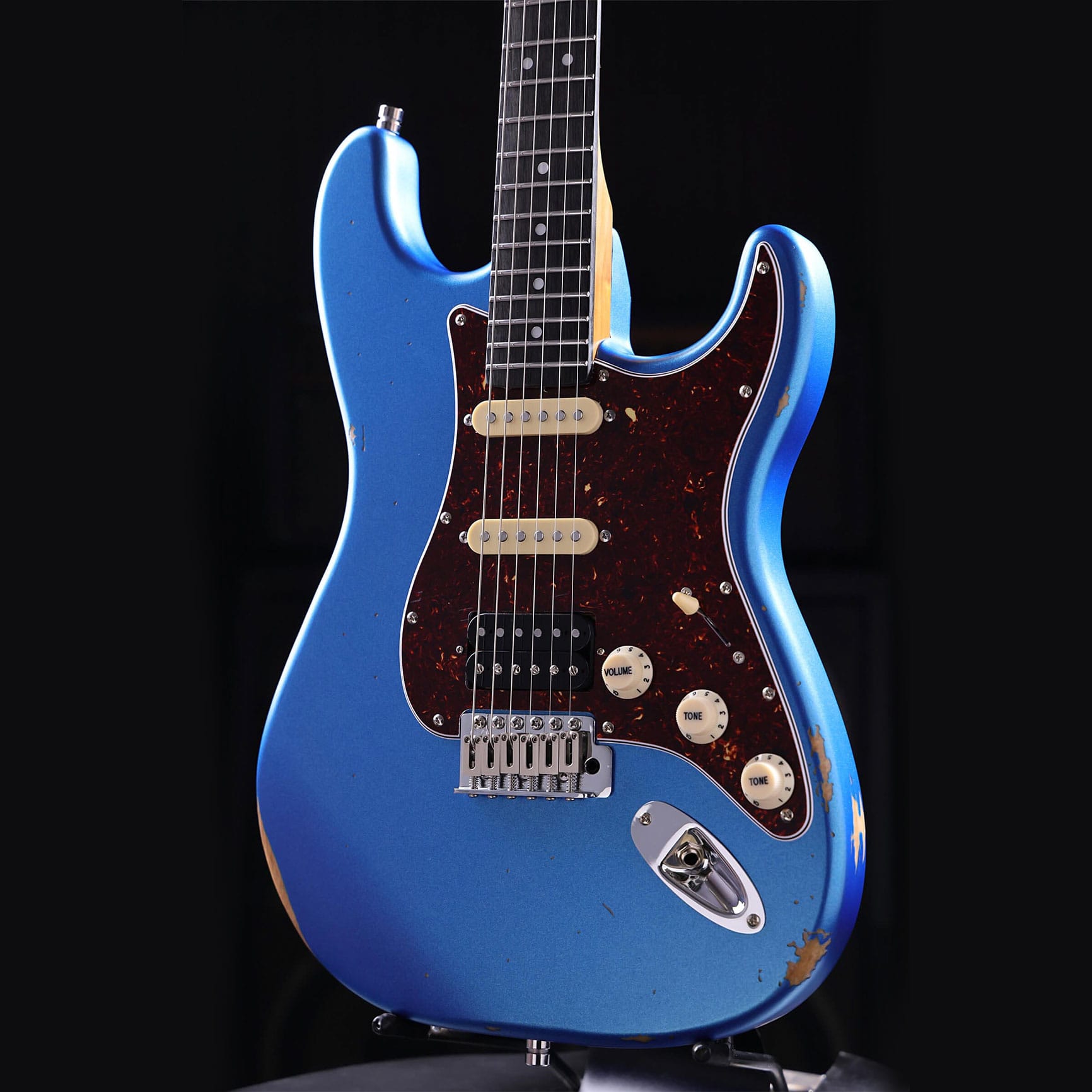 Patina Guitars Elgitarr Patina Guitars PS-7 Lake Placid Blue Relic tgt11