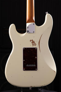 Patina Guitars Elgitarr Patina Guitars PS-7 Olympic White Relic tgt11
