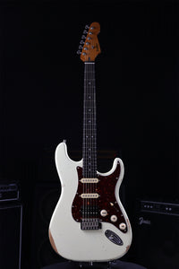 Patina Guitars Elgitarr Patina Guitars PS-7 Olympic White Relic tgt11