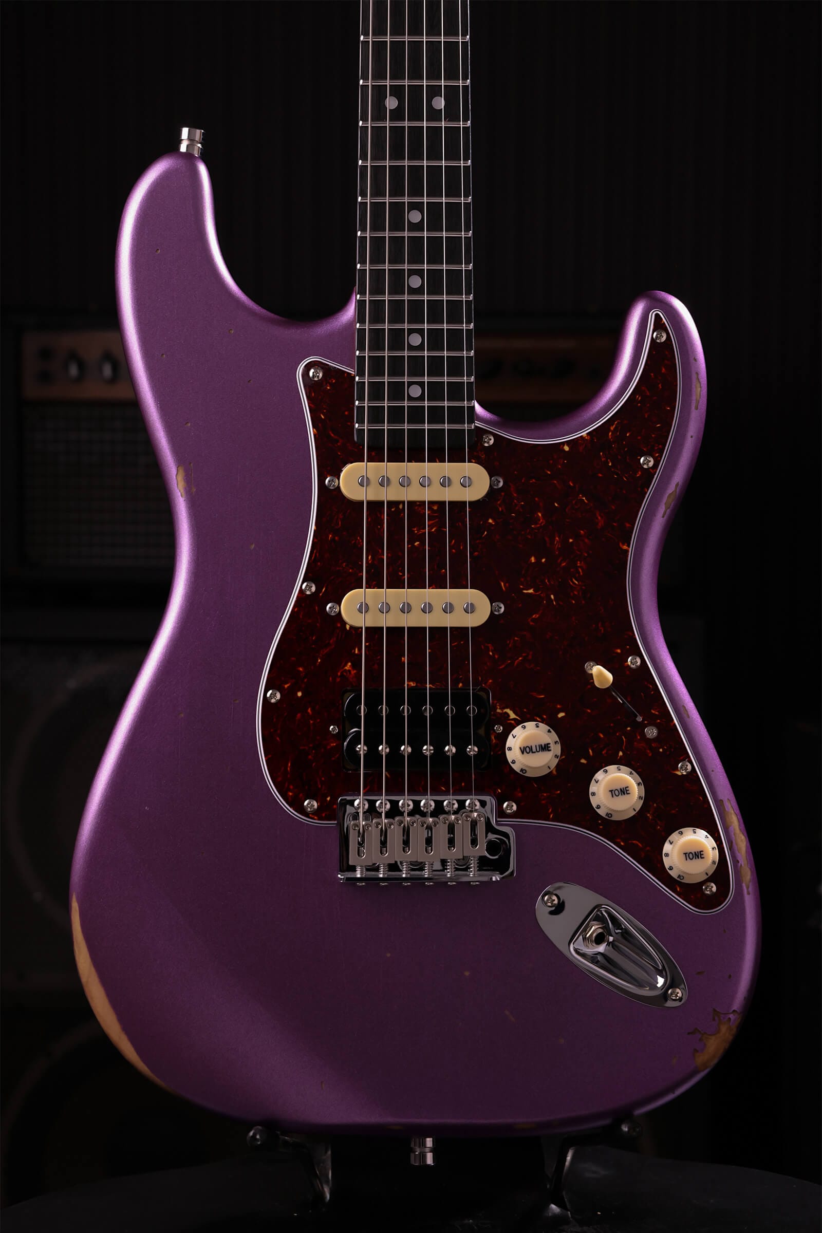 Patina Guitars Elgitarr Patina Guitars PS-7 Purple Relic tgt11