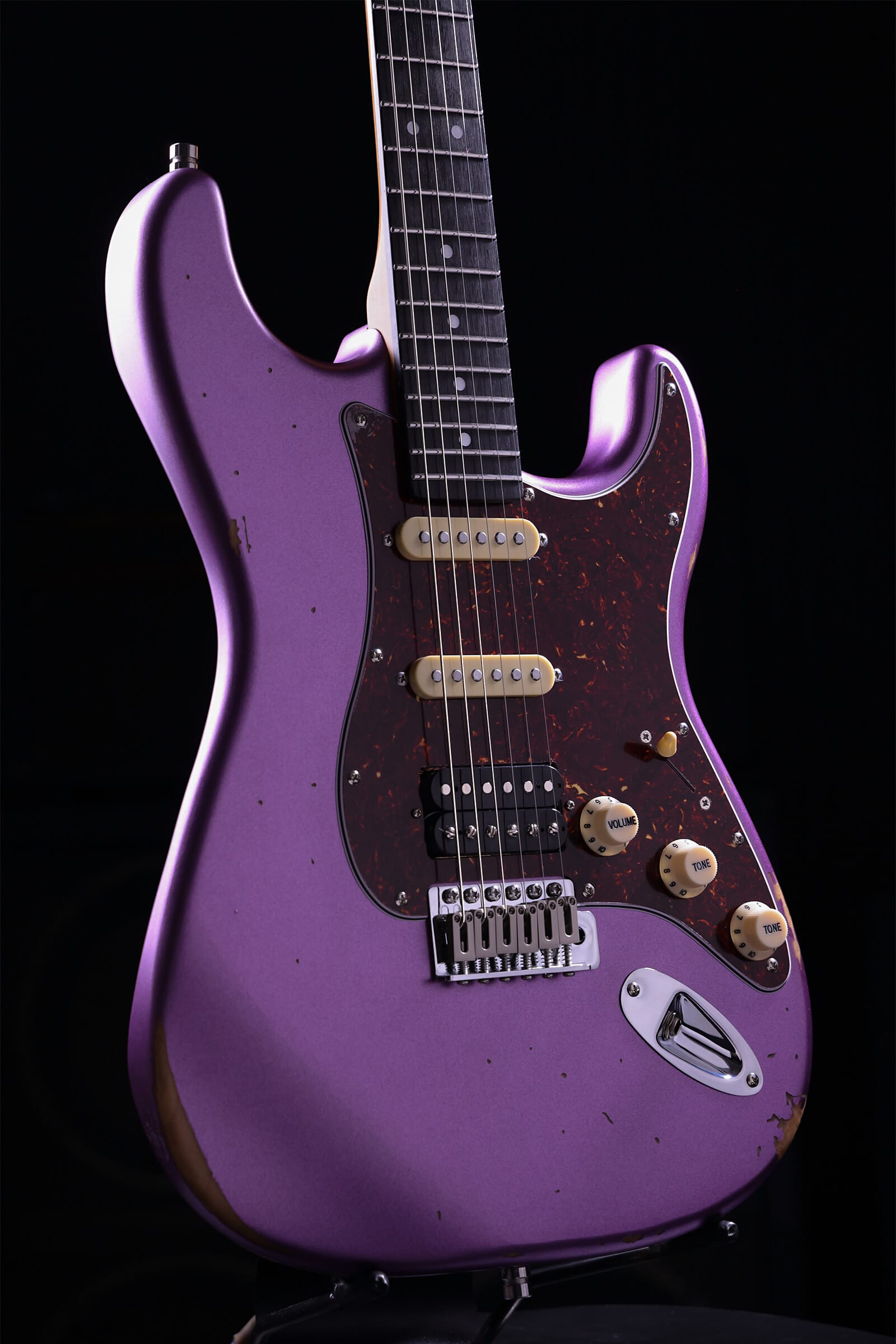 Patina Guitars Elgitarr Patina Guitars PS-7 Purple Relic tgt11
